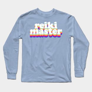 Reiki Master - Retro Typographic Design #3 Long Sleeve T-Shirt